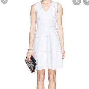 theory slvss vneck aline linen dress